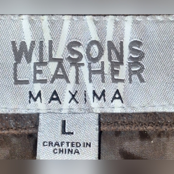 WILSONS LEATHER "Maxima" Dark Brown Leather Jacket - Picture 6 of 8
